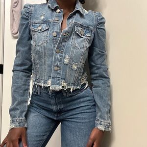 Distresses jeans jacket